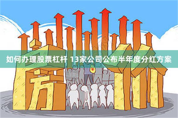 如何办理股票杠杆 13家公司公布半年度分红方案